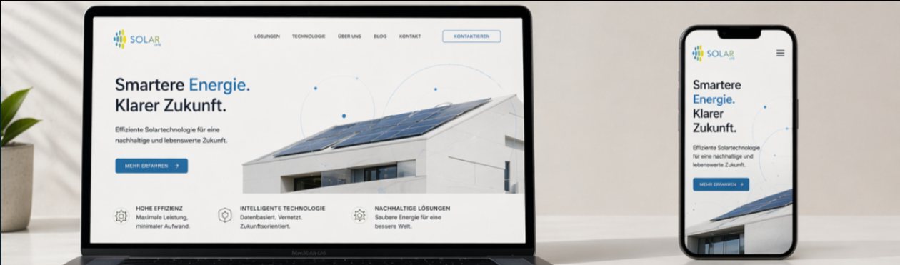 Solar Lite website on laptop and phone
